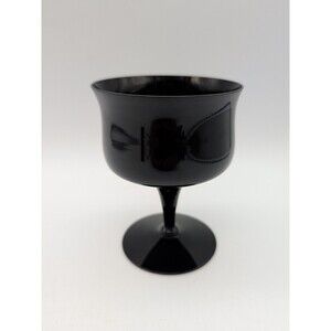 Fostoria BISCAYNE Champagne/Tall Sherbet Glass Black Onyx